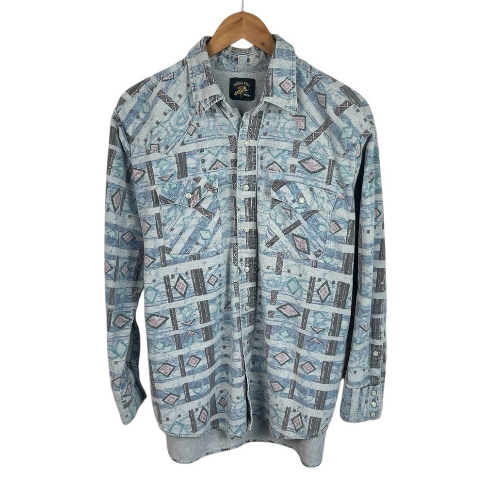 BF1137 Men’s Saddle King Pearl Button Snap Western Panhandle Shirt XL